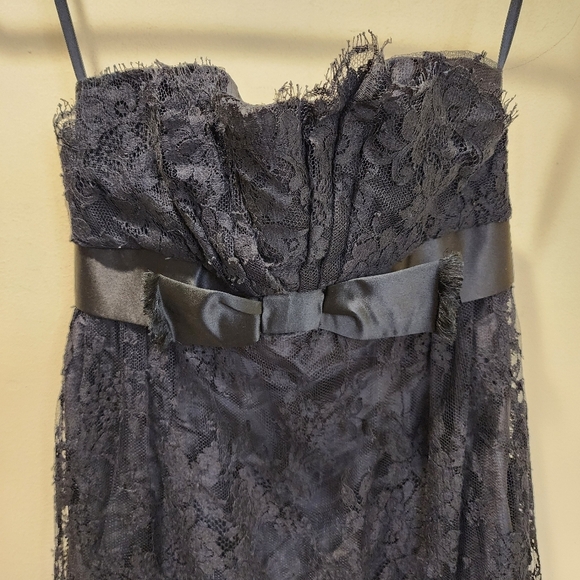 JILL STUART Cocktail Black Lace Strapples Short Dress size 2 - Picture 4 of 9